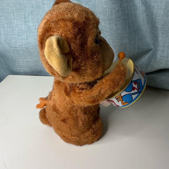 Brown and Yellow Plush Monkey with Drum Accessory - Picture 2 of 5